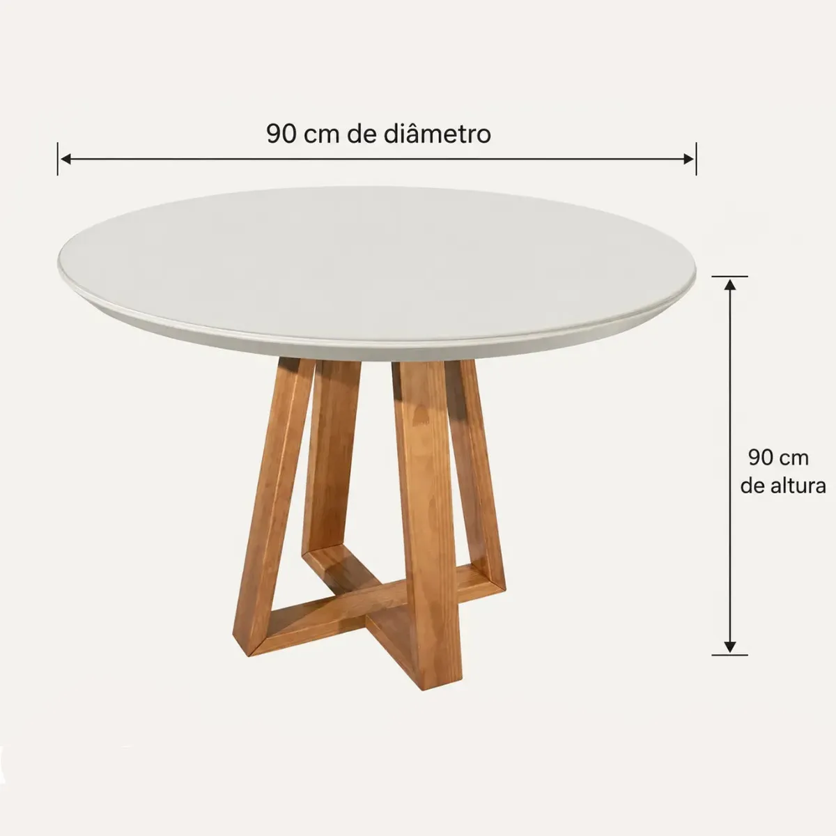 D_NQ_NP_2X_694685-MLA115551379810_082026-F Mesa Redonda Valentina Off White Nature 90 cm com 4 Cadeiras Aris Cinamomo Areia: Vale a Pena?